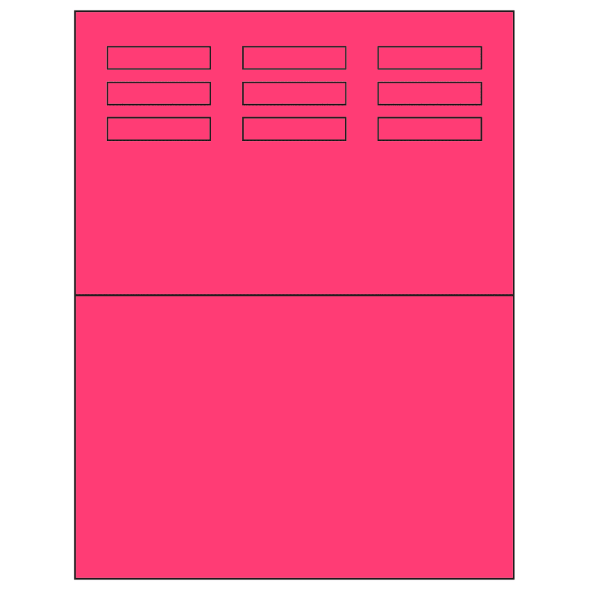 1.96" x 0.46" Fluorescent Pink Rectangular Sheet Labels