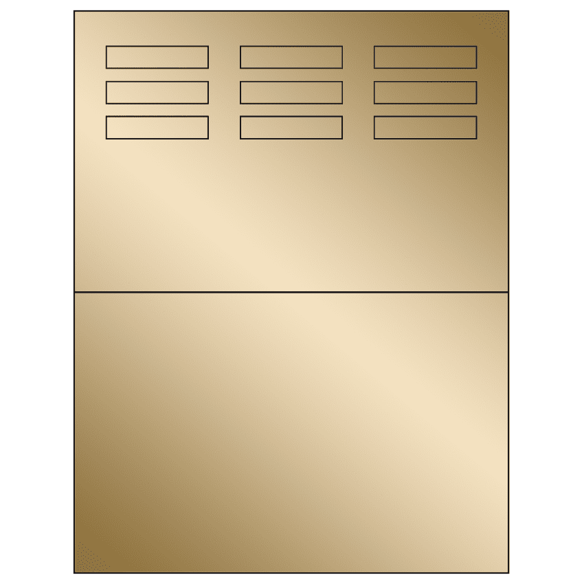 1.96" x 0.46" Gold Foil Rectangular Sheet Labels