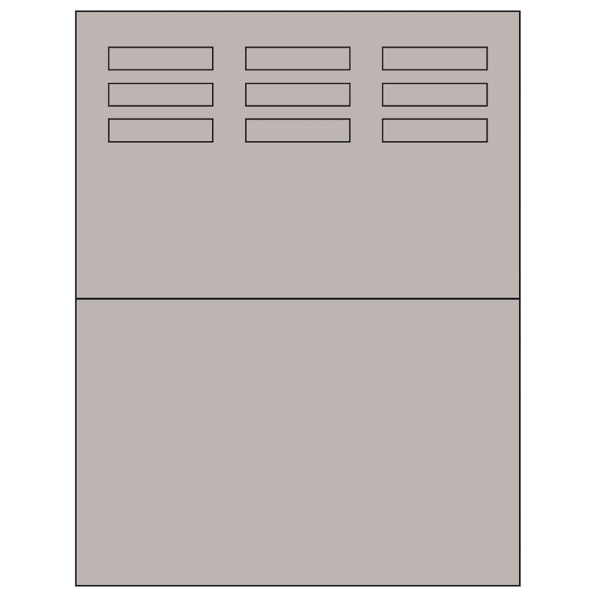 1.96" x 0.46" Gray Rectangular Sheet Labels