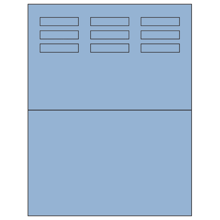 1.96" x 0.46" Pastel Blue Rectangular Sheet Labels
