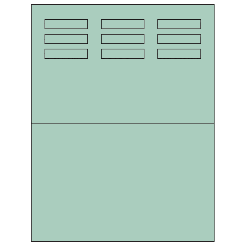 1.96" x 0.46" Pastel Green Rectangular Sheet Labels
