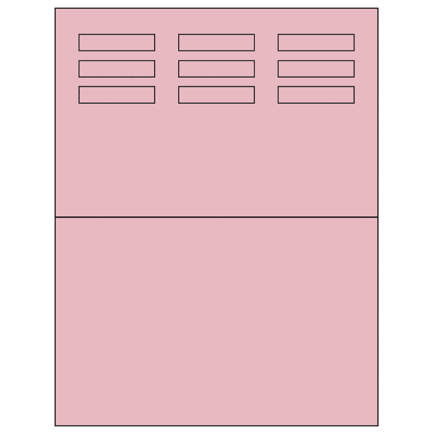 1.96" x 0.46" Pastel Pink Rectangular Sheet Labels
