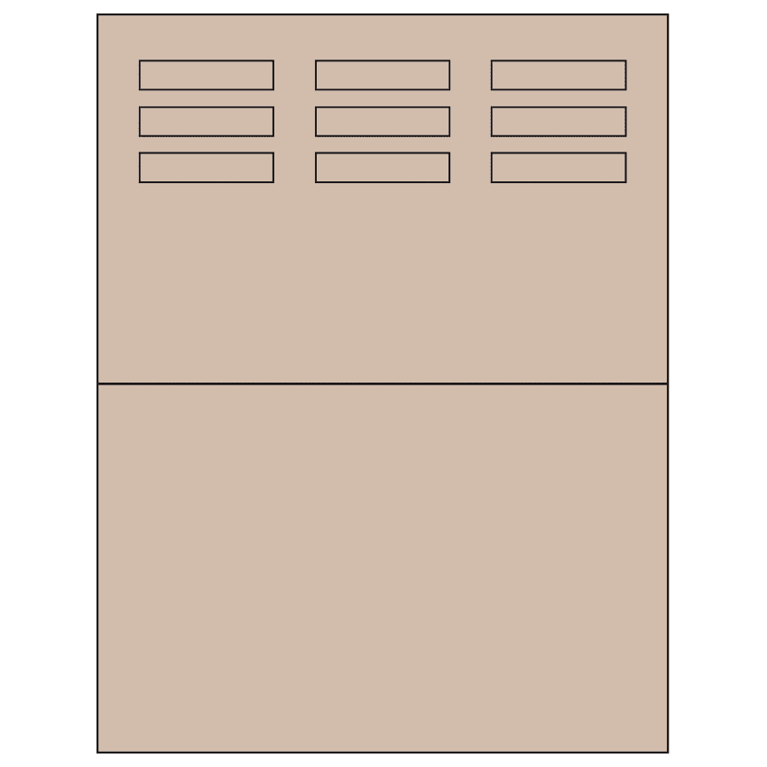1.96" x 0.46" Pastel Tan Rectangular Sheet Labels