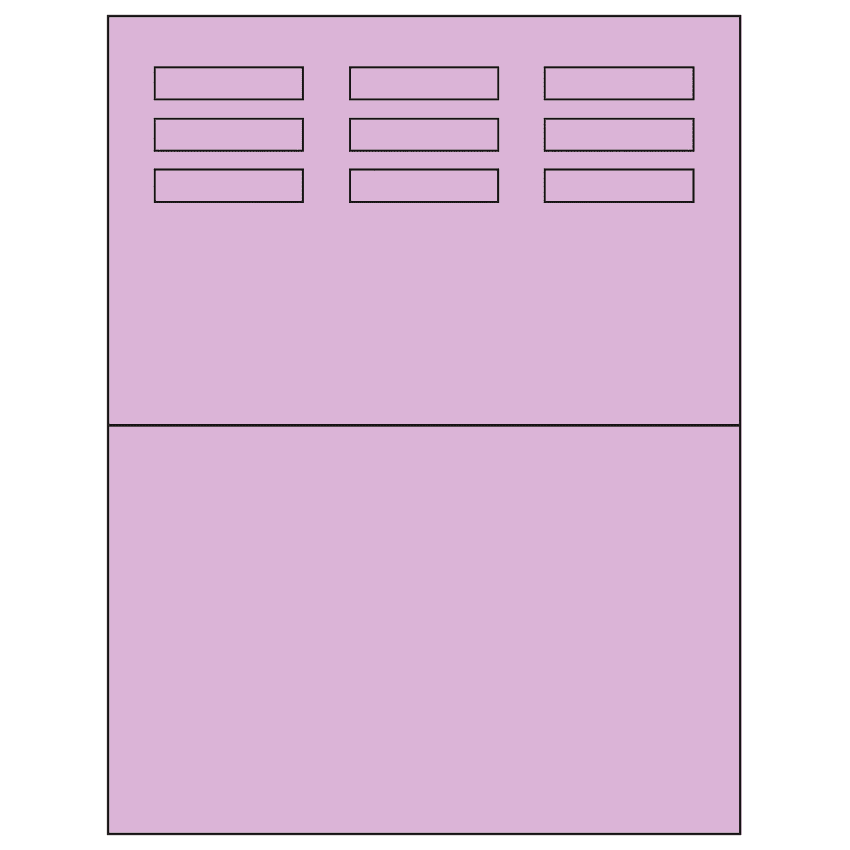 1.96" x 0.46" Pastel Purple Rectangular Sheet Labels