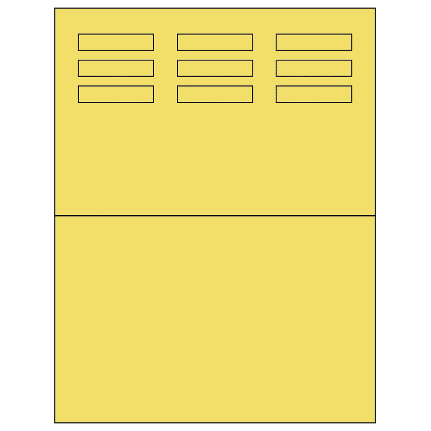 1.96" x 0.46" Pastel Yellow Rectangular Sheet Labels