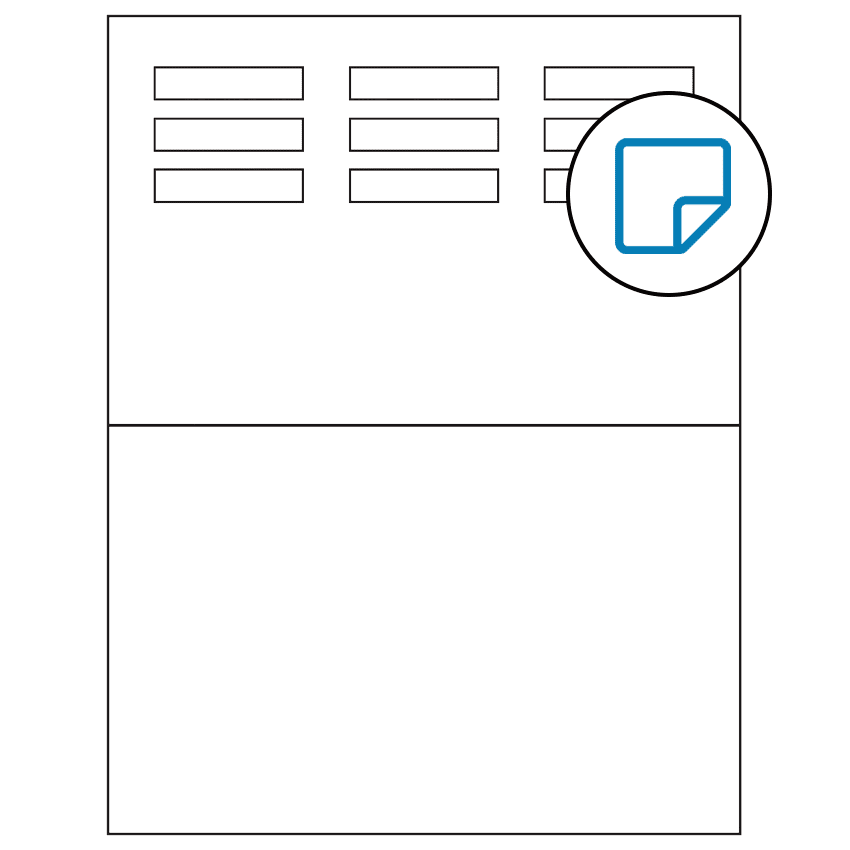 1.96" x 0.46" White Rectangular Sheet Labels - Removable Adhesive