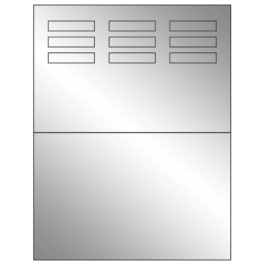 1.96" x 0.46" Silver Foil Rectangular Sheet Labels