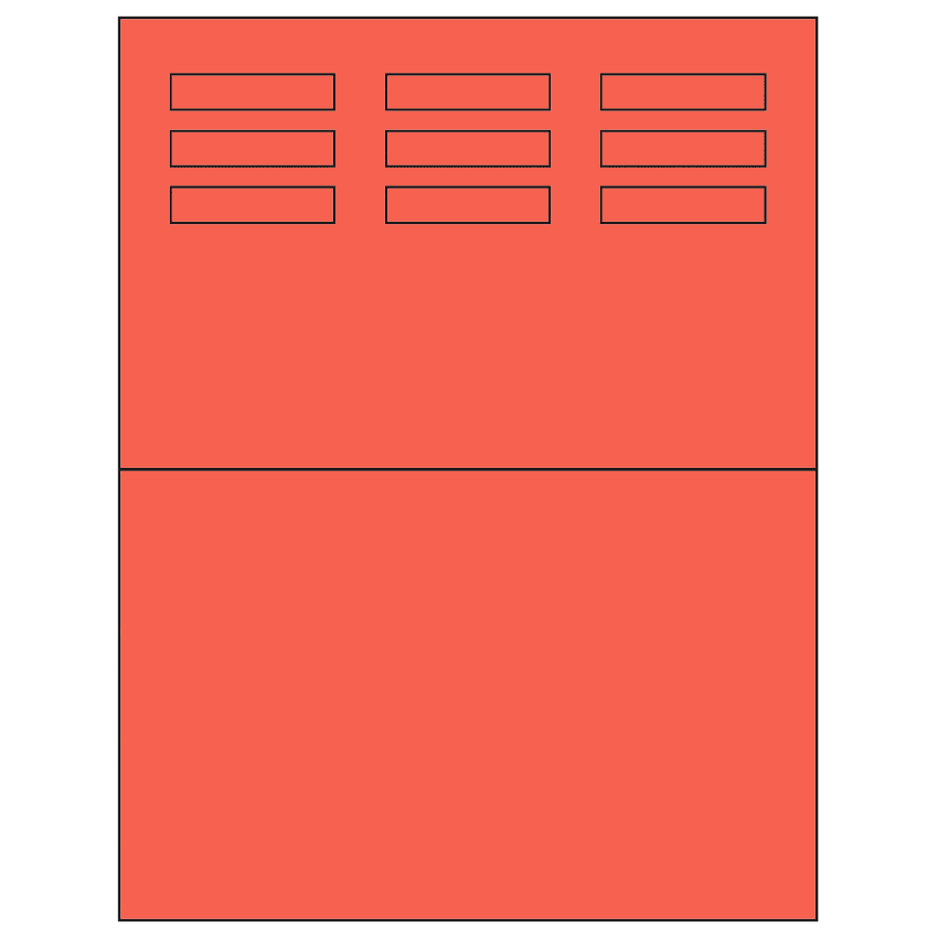 1.96" x 0.46" Red Rectangular Sheet Labels