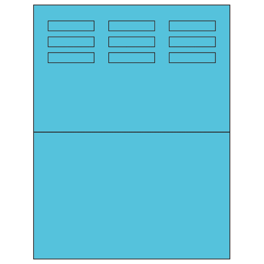 1.96" x 0.46" Turquoise Rectangular Sheet Labels