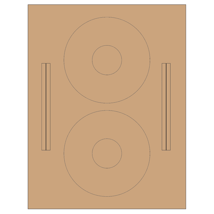 4.64" x 4.64" Brown Kraft Sheet Labels