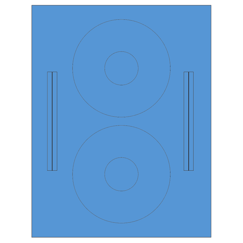 4.64" x 4.64" Fluorescent Blue Sheet Labels
