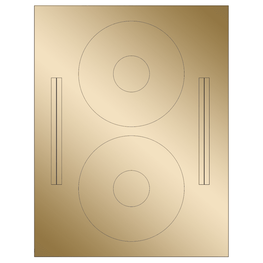 4.64" x 4.64" Gold Foil Sheet Labels