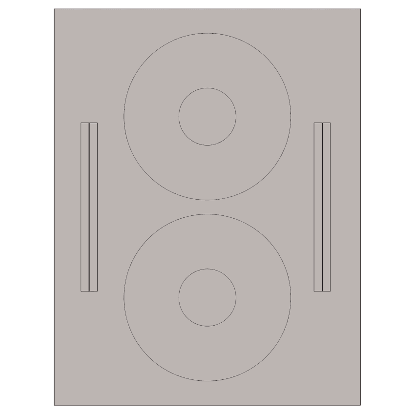 4.64" x 4.64" Gray Sheet Labels