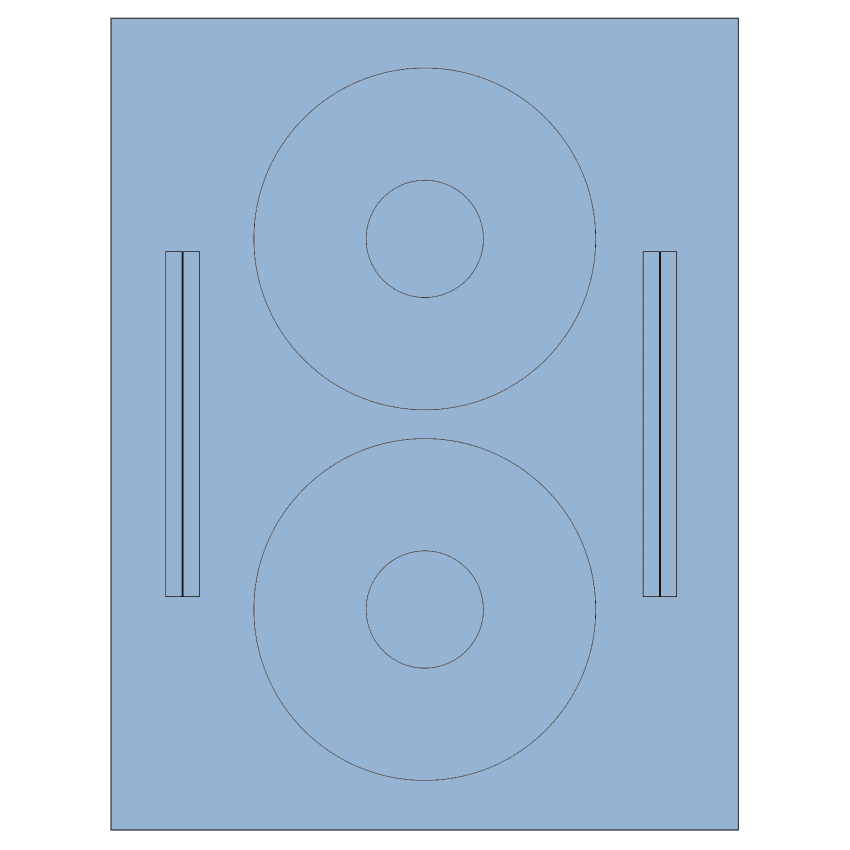 4.64" x 4.64" Pastel Blue Sheet Labels