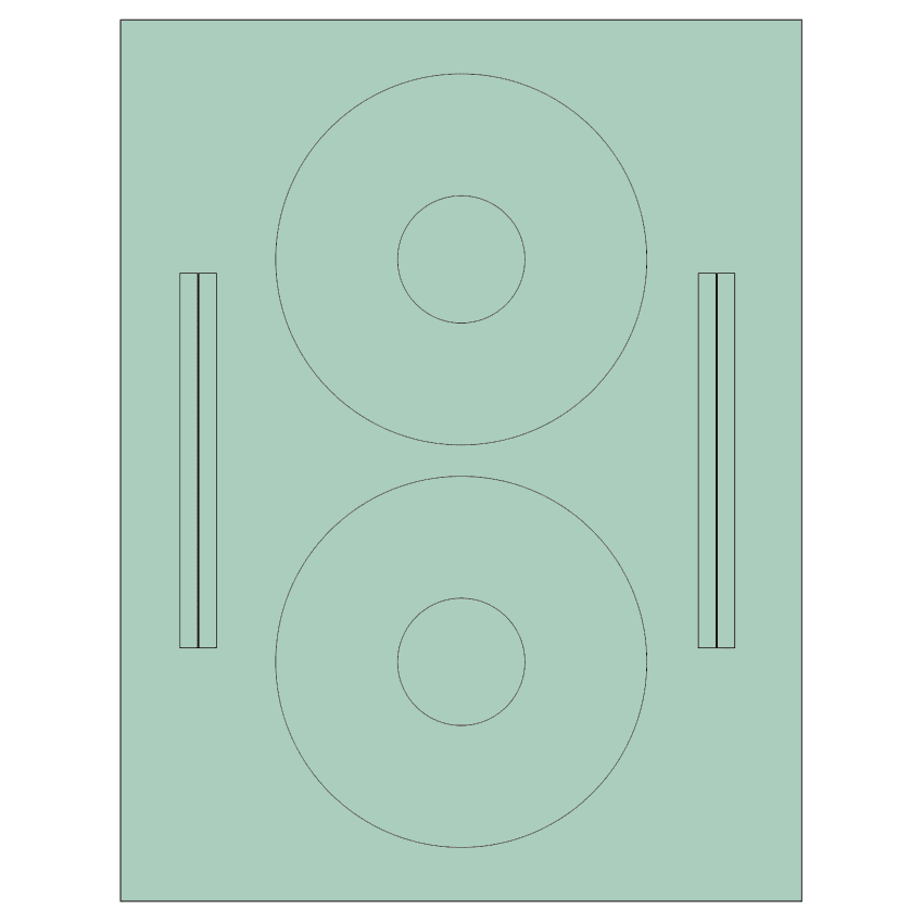 4.64" x 4.64" Pastel Green Sheet Labels