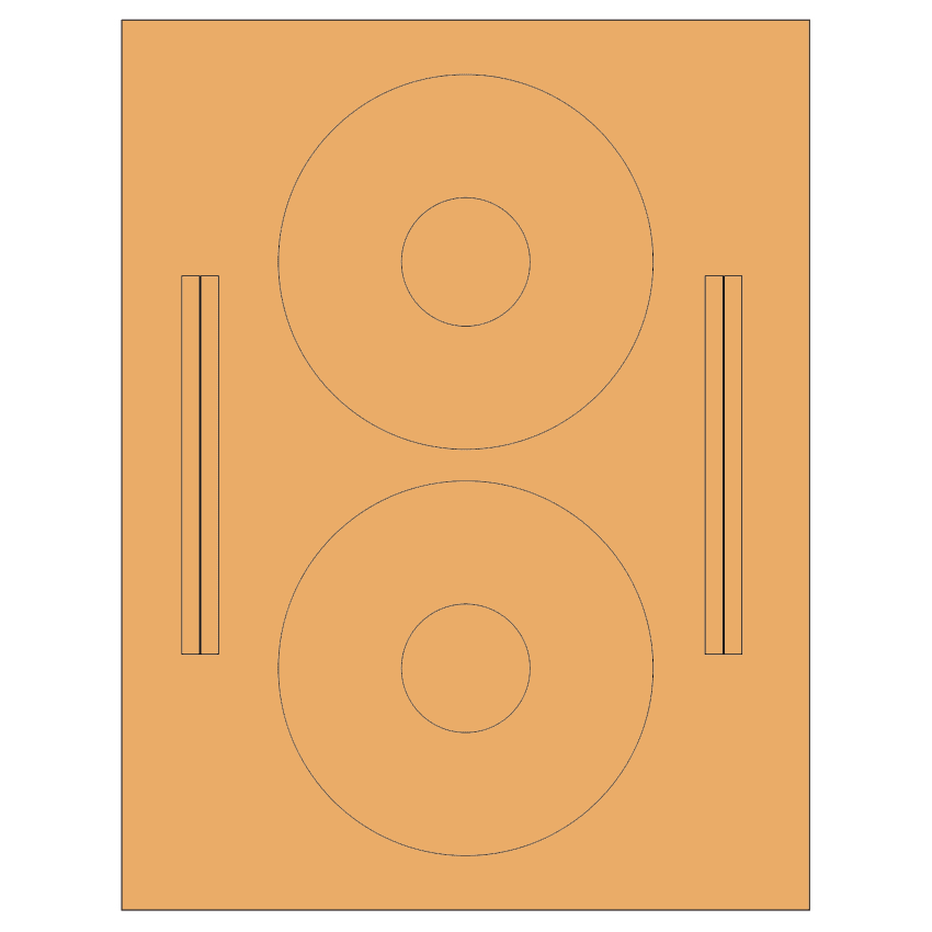 4.64" x 4.64" Pastel Orange Sheet Labels