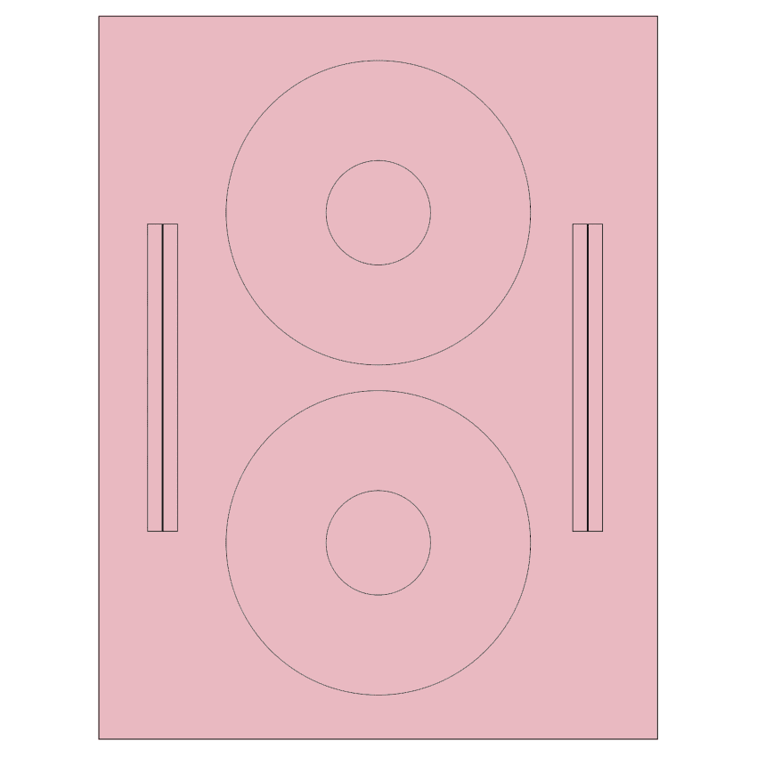 4.64" x 4.64" Pastel Pink Sheet Labels