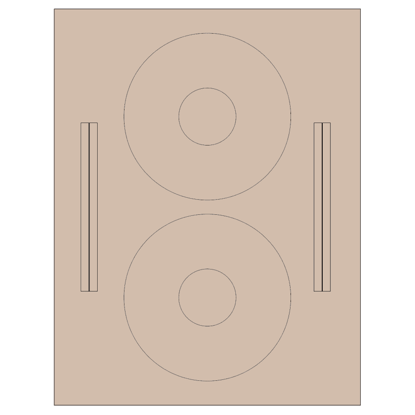 4.64" x 4.64" Pastel Tan Sheet Labels