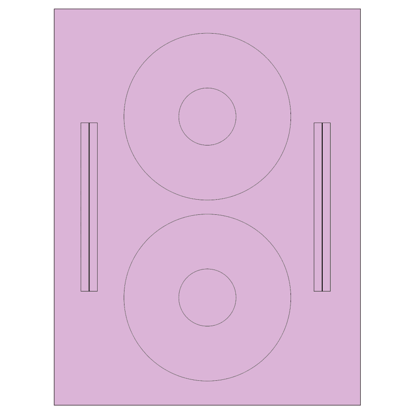 4.64" x 4.64" Pastel Purple Sheet Labels
