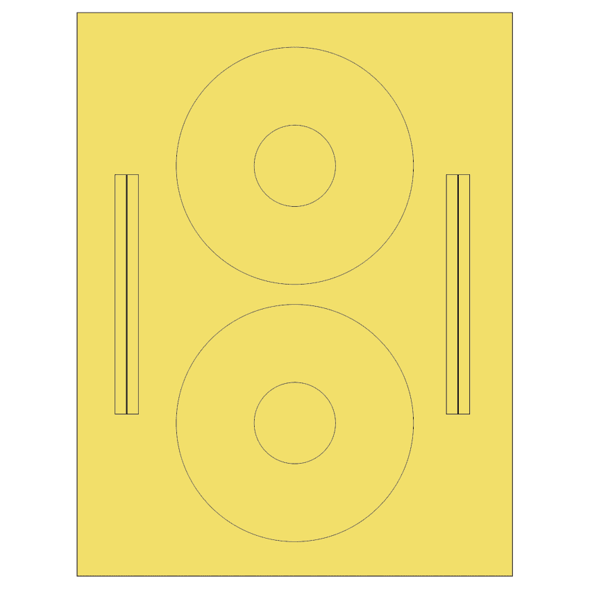 4.64" x 4.64" Pastel Yellow Sheet Labels