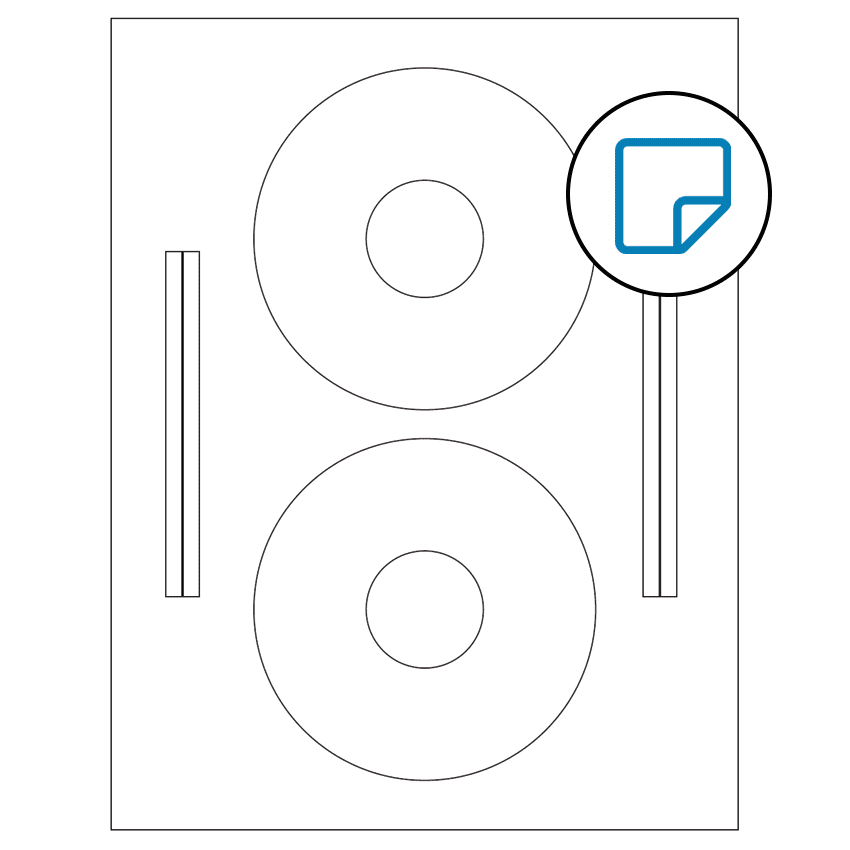 4.64" x 4.64" White Sheet Labels - Removable Adhesive
