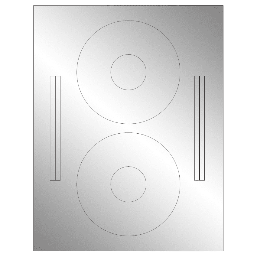 4.64" x 4.64" Silver Foil Sheet Labels