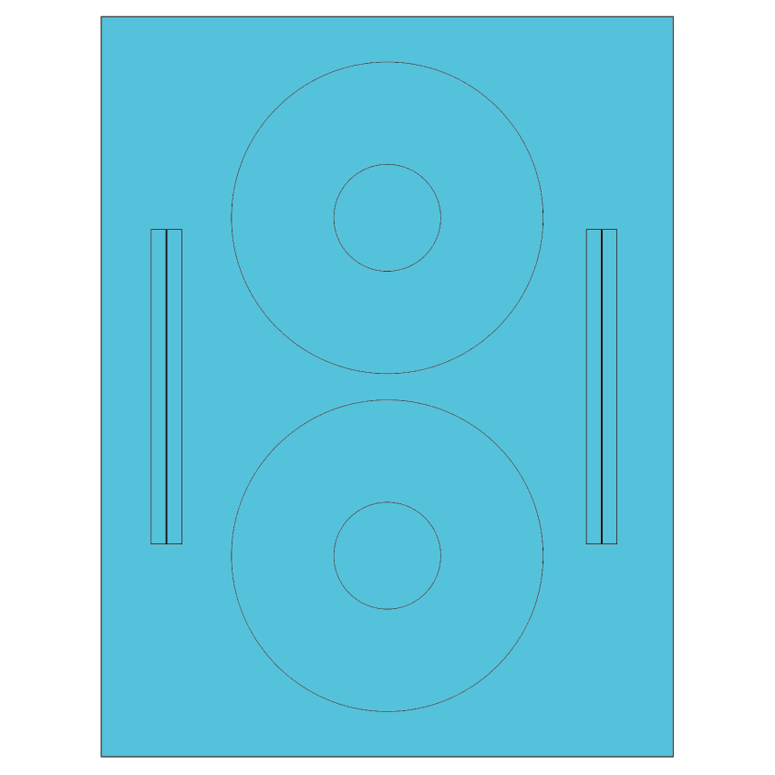 4.64" x 4.64" Turquoise Sheet Labels