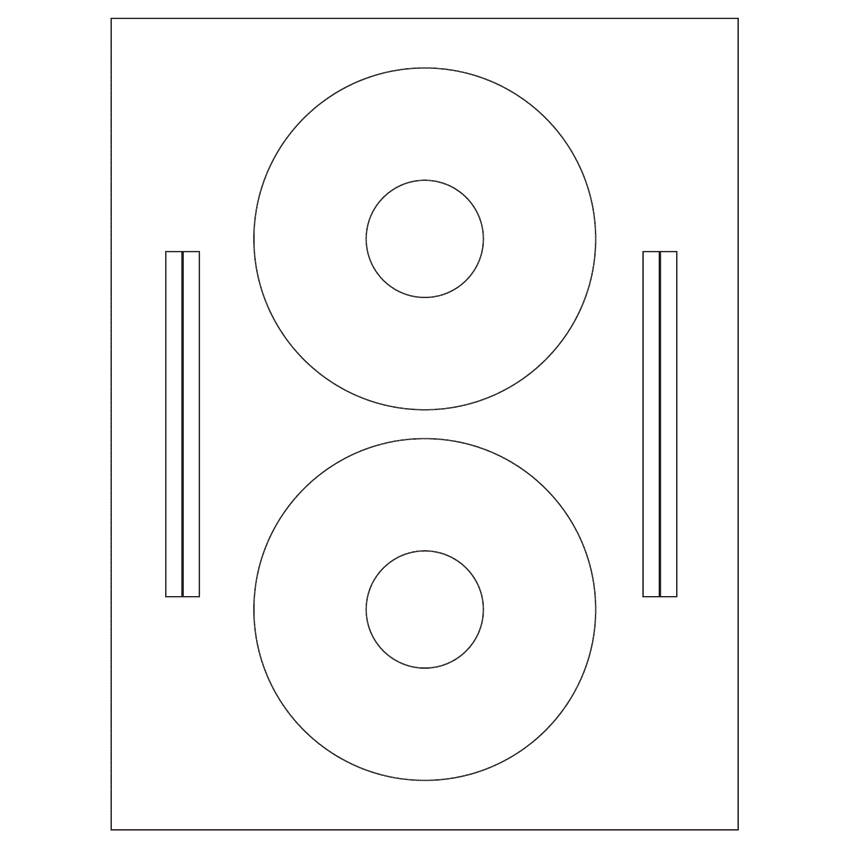 4.64" x 4.64" White Vinyl Drum Sheet Labels