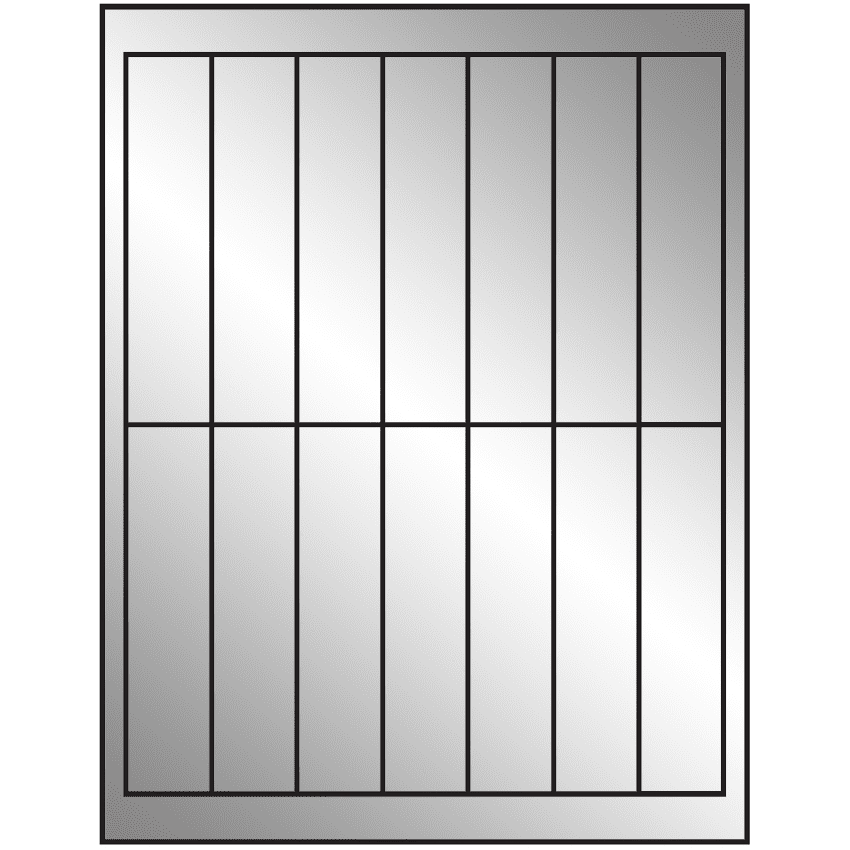 1.125" x 4.875" Silver Foil Rectangular Sheet Labels