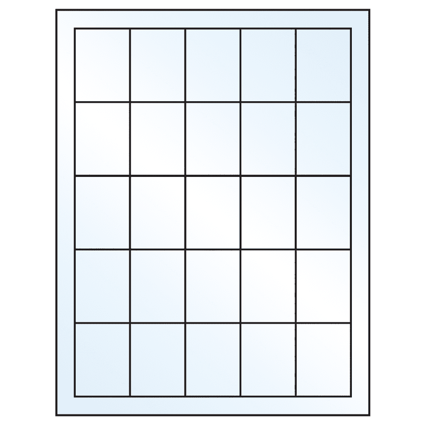 1.5" x 2" Crystal Clear Rectangular Sheet Labels