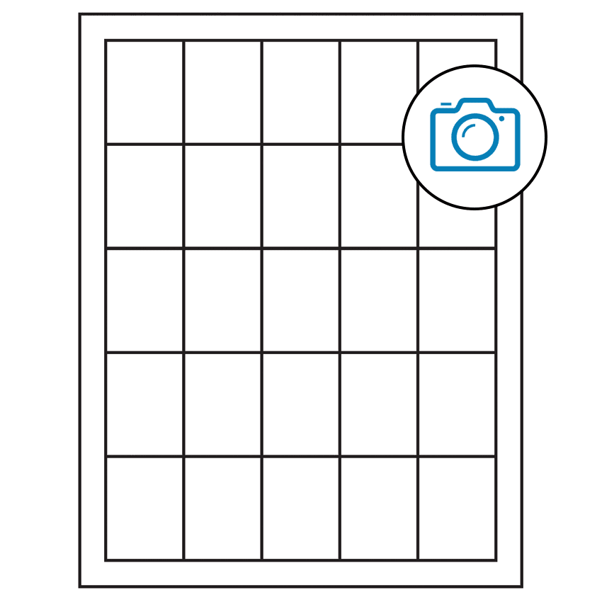1.5" x 2" Photo Gloss Rectangular Sheet Labels