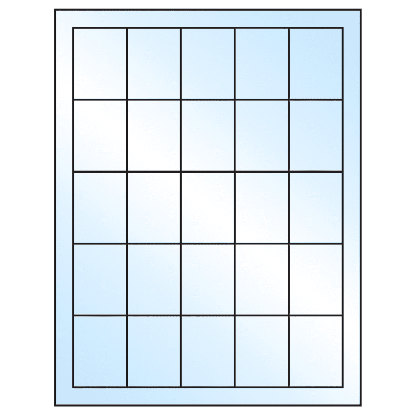 1.5" x 2" White Premium High Gloss Rectangular Sheet Labels