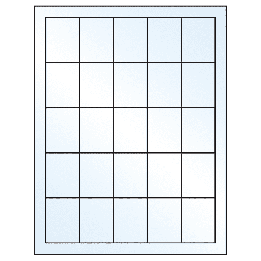 1.5" x 2" White Mid Gloss Rectangular Sheet Labels
