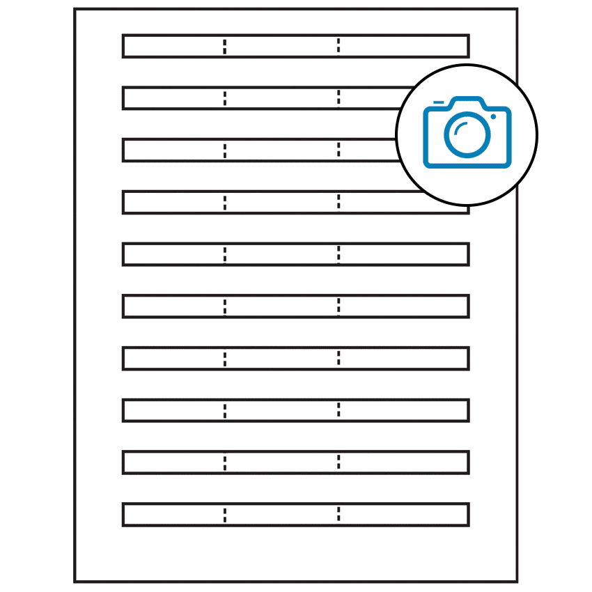 6.64" x 0.42" Photo Gloss Rectangular Sheet Labels