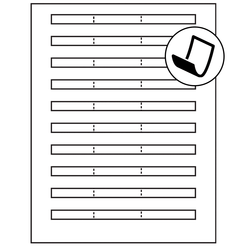 6.64" x 0.42" Blockout Rectangular Sheet Labels