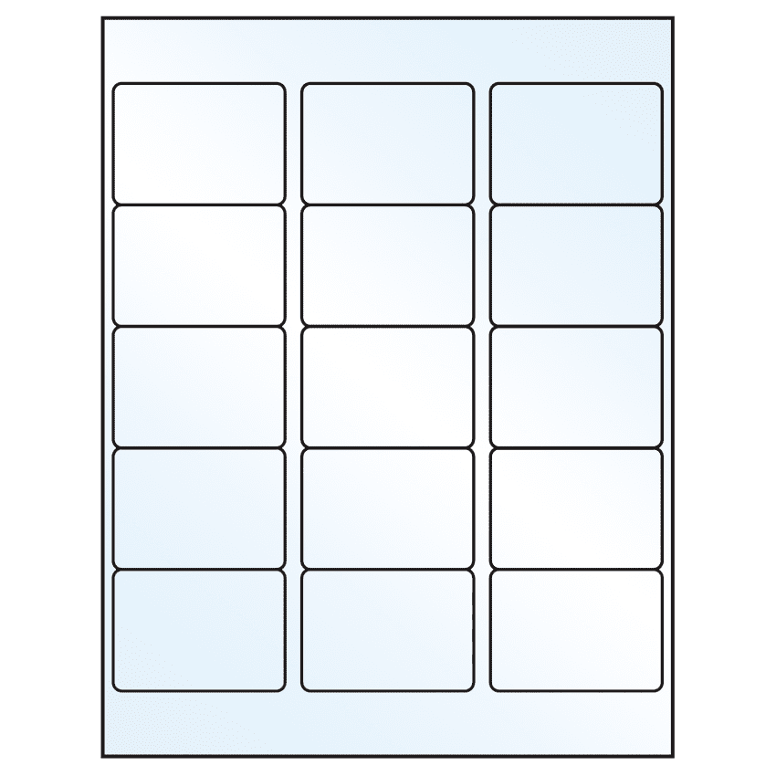 2.5625" x 1.8125" Crystal Clear Rectangular Sheet Labels