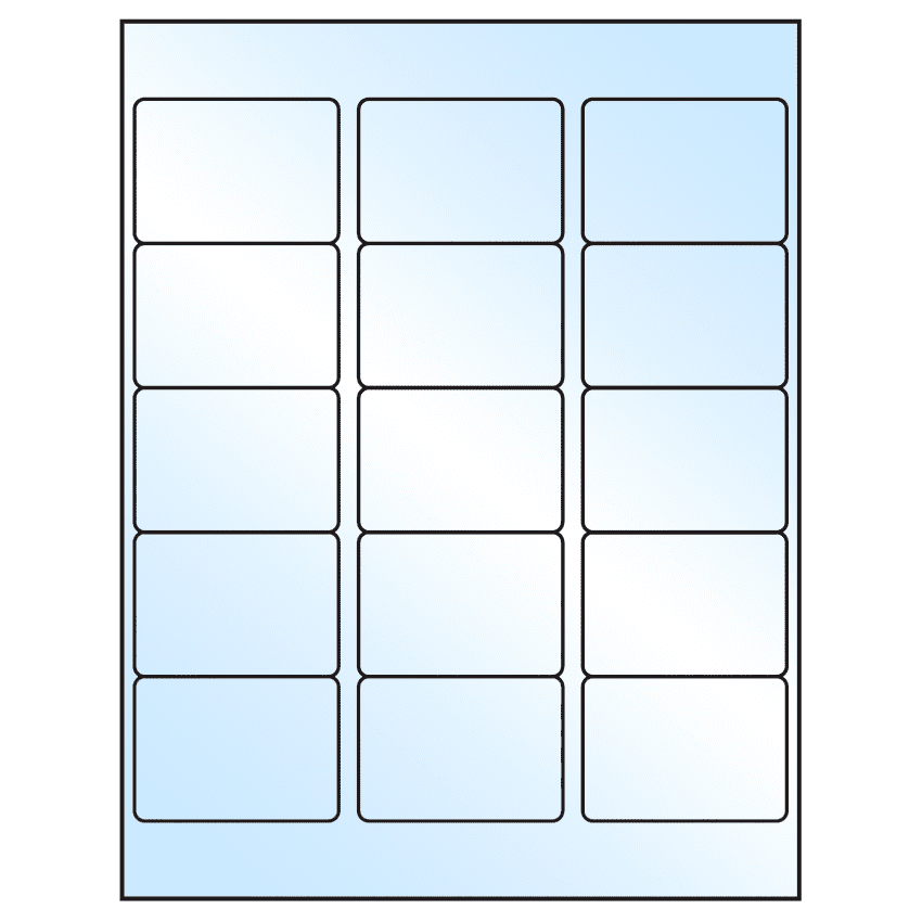2.5625" x 1.8125" White Premium High Gloss Rectangular Sheet Labels