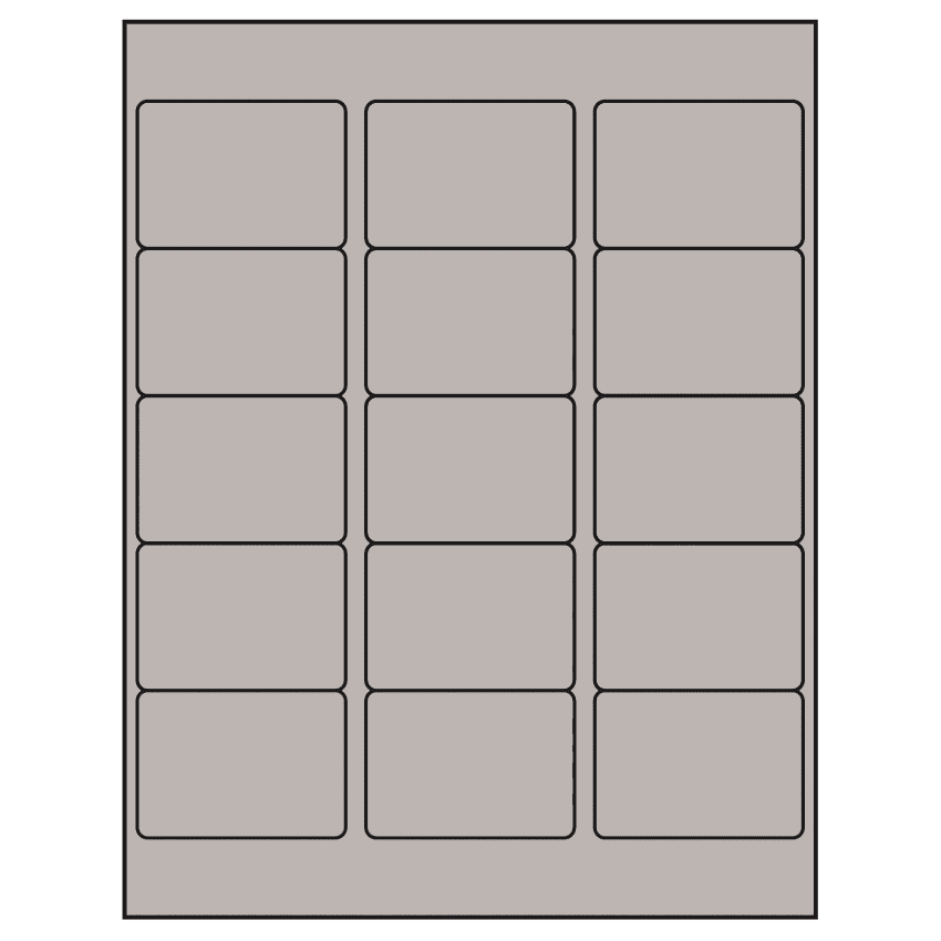 2.5625" x 1.8125" Gray Rectangular Sheet Labels