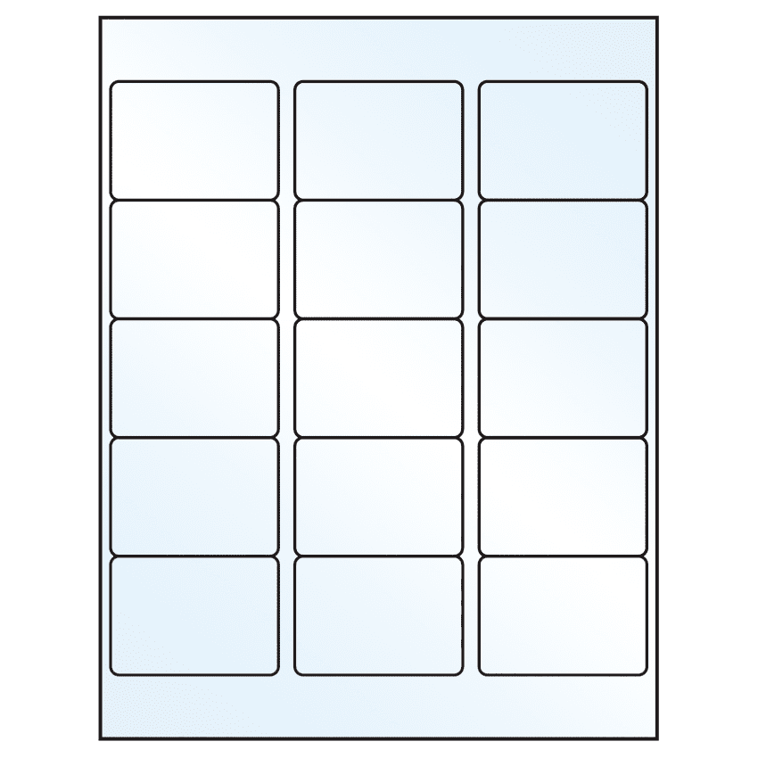 2.5625" x 1.8125" White Mid Gloss Rectangular Sheet Labels