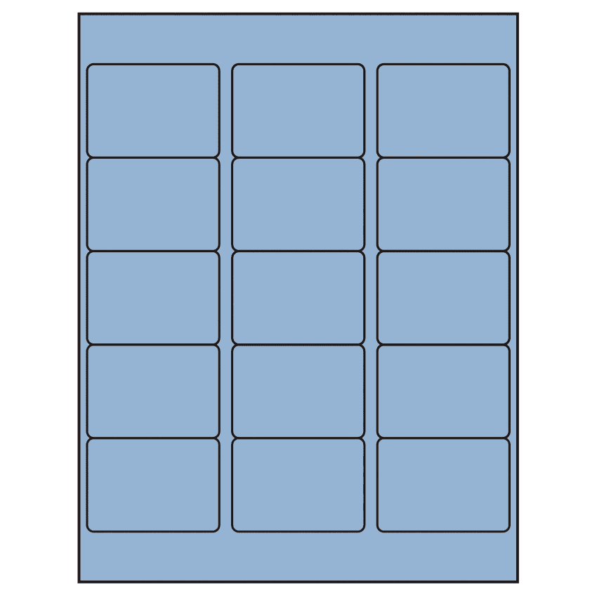2.5625" x 1.8125" Pastel Blue Rectangular Sheet Labels