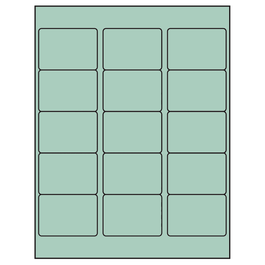 2.5625" x 1.8125" Pastel Green Rectangular Sheet Labels