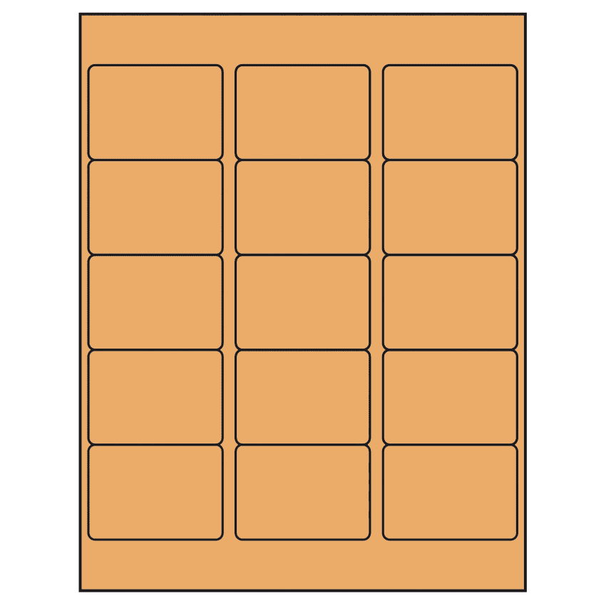 2.5625" x 1.8125" Pastel Orange Rectangular Sheet Labels