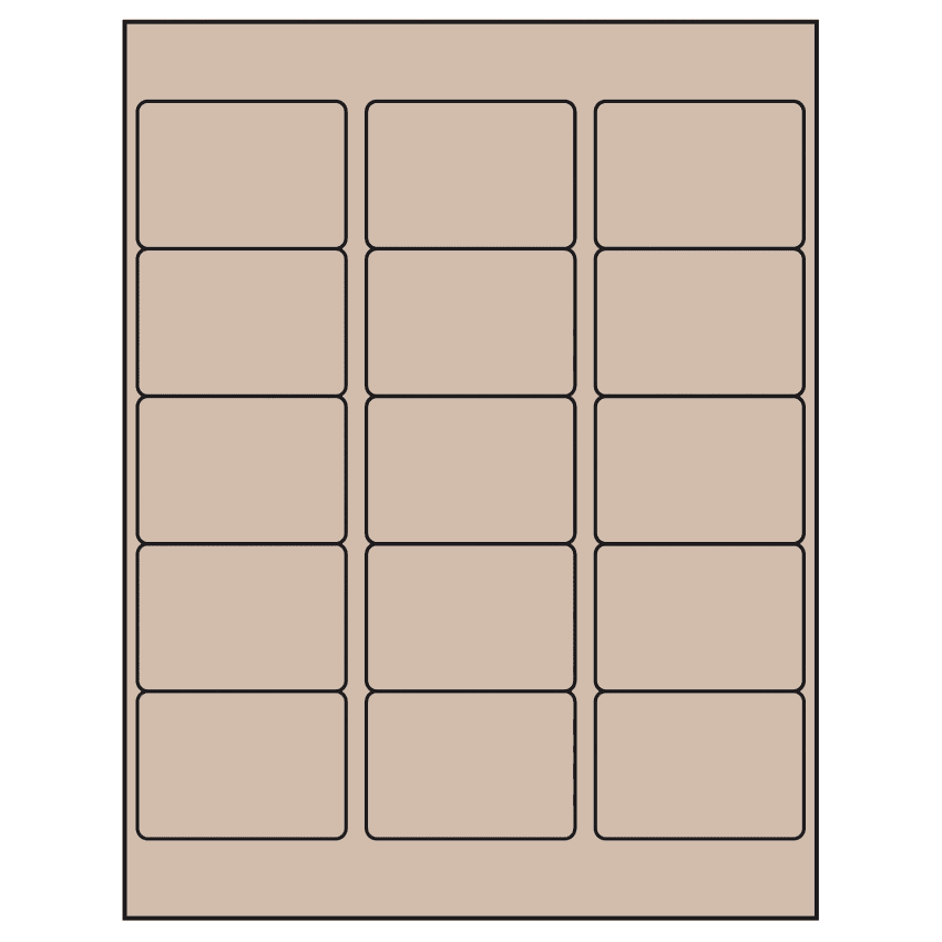 2.5625" x 1.8125" Pastel Tan Rectangular Sheet Labels