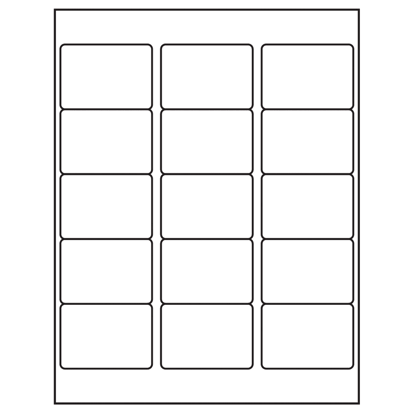 2.5625" x 1.8125" White Polyester Rectangular Sheet Labels