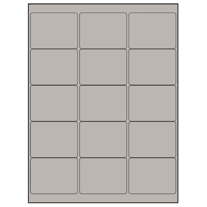 2.6875" x 2" Gray Rectangular Sheet Labels