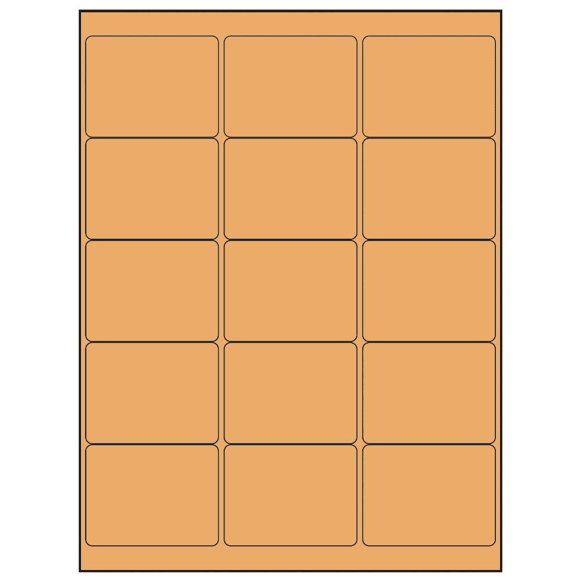 2.6875" x 2" Pastel Orange Rectangular Sheet Labels
