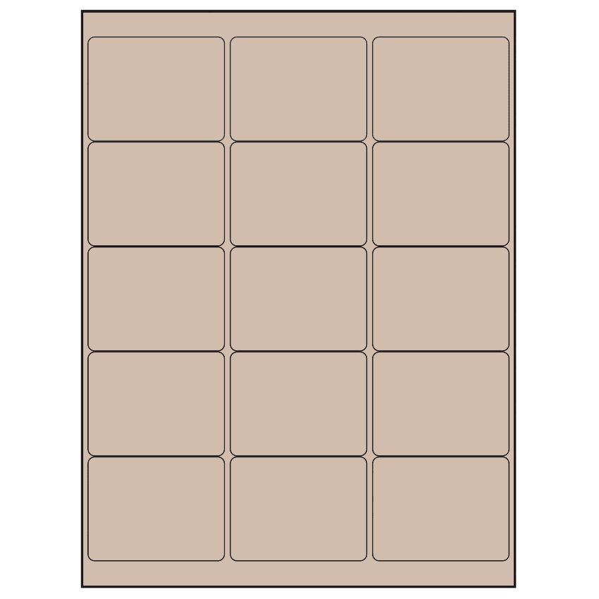 2.6875" x 2" Pastel Tan Rectangular Sheet Labels