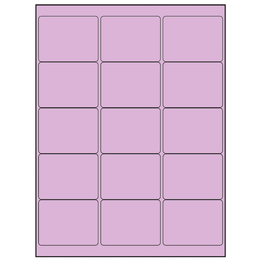 2.6875" x 2" Pastel Purple Rectangular Sheet Labels