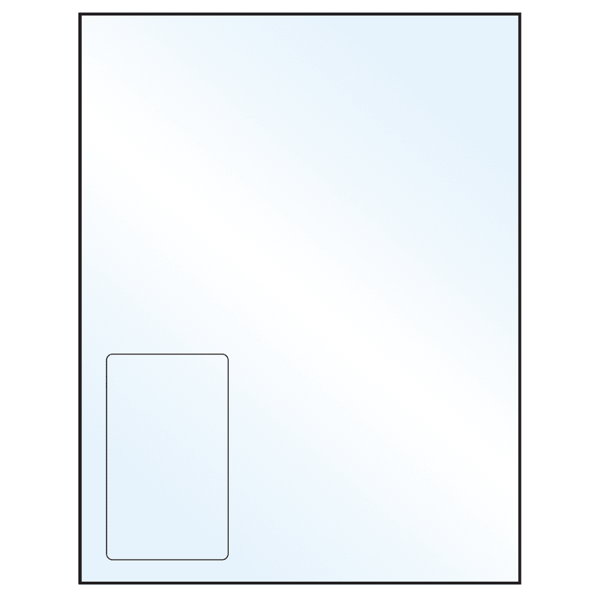 2.375" x 4" Crystal Clear Rectangular Sheet Labels