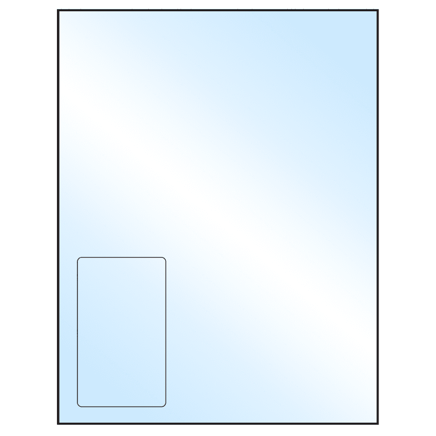 2.375" x 4" White Premium High Gloss Rectangular Sheet Labels